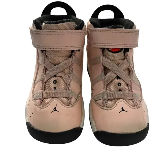 Nike Air Jordan Shoes Toddler‎ 8 C 6 Rings Pink Atmosphere Glossy Sneakers - Picture 2 of 10